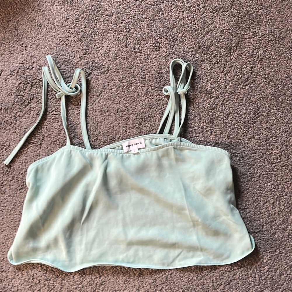 Super down tie tank top